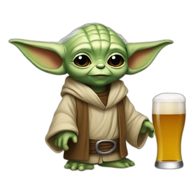 Bebe yoda biere sticker
