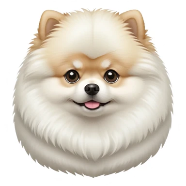 Fat white Pomeranian sticker