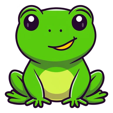 green frog meme character pepe sticker