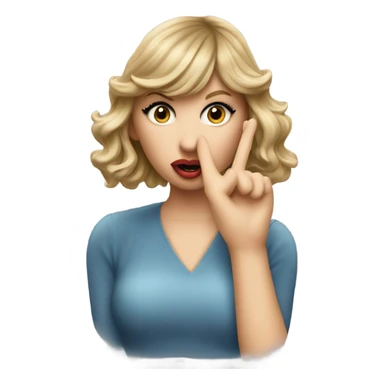 Taylor swift shushing sticker