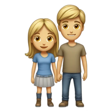 Garçon et fille en couple sticker