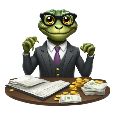 capitalist reptilian banker sticker