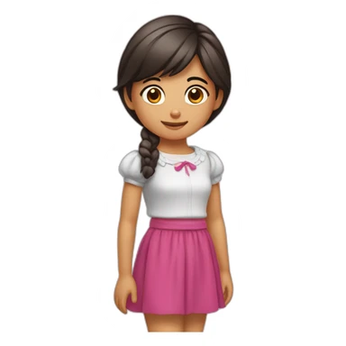 niña-morena-coleta sticker