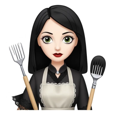 morticia addams hairdresser sticker