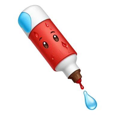tampon + blood droplet + piece of poop sticker