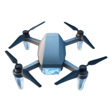 a drone that is encased in ice sticker