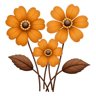 Flores marrones sticker