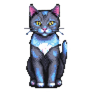 dark gray cat sticker