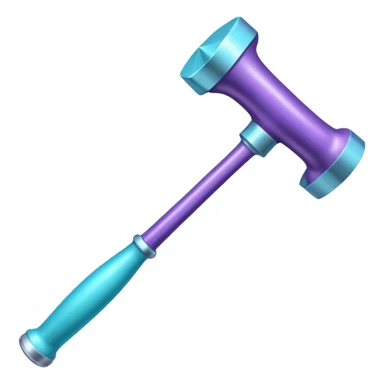 glitter purple and cian hammer ban sticker