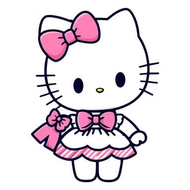 Make hello kitty’s bow but Barbie sticker