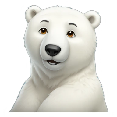 cute polar bear sticker