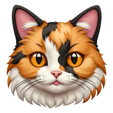 gato con mechon negro tapando un ojo sticker