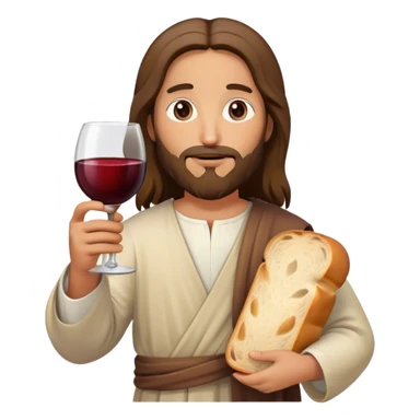 jesus wine and bread sticker