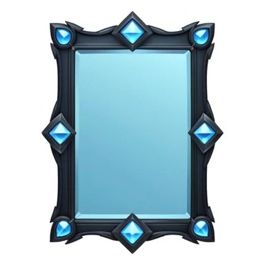 Mirror of Fate — obsidian frame + shifting light sticker