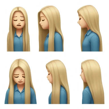  White girl ashamed of herself of hiding face in hands sticker