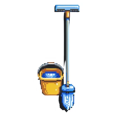 A cleaning tool sticker