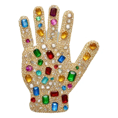thumb down with the whole hand made from jewels sticker