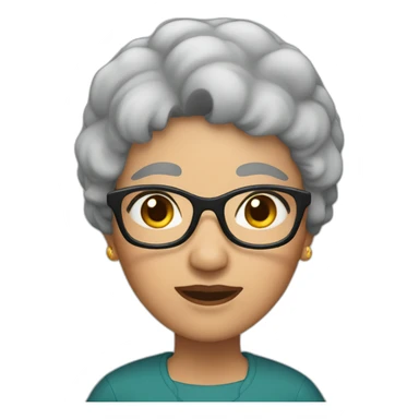 Grandma with short black hair sticker