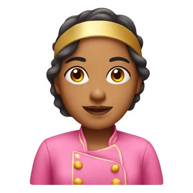 Female Latina Chef with pink and gold clothes sticker