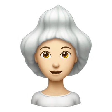 Head of a female garlic sticker