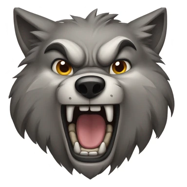 angry wolf sticker