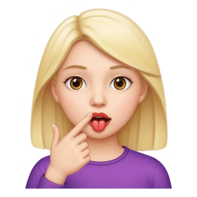 Doigt dans la bouche fille sticker