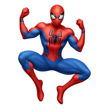 Spider-Man superhero in red and blue costume sticker