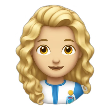 un anglais pâle avec des cheveux blond et des ye sticker