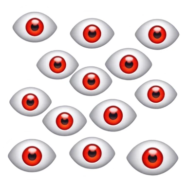a BUNCH OF FLOATING RED EYES sticker
