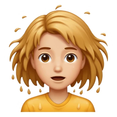 Hair shaking  sticker