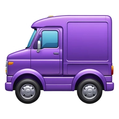 purple truck emoji facing right sticker