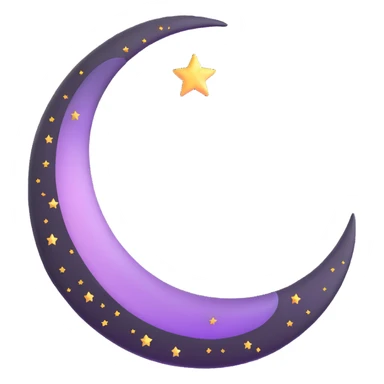 shiny pink crescent moon with sparkles sticker