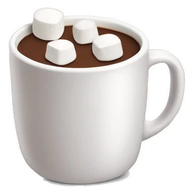 Mug of Hot cocoa with marshmallows in it sticker
