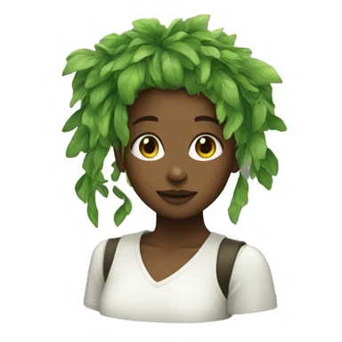 Light girl with greens in her hair  sticker