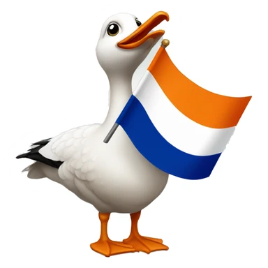 goose with dutch flag sticker