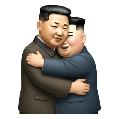 Xi Jin ping hugging Kim jong un sticker