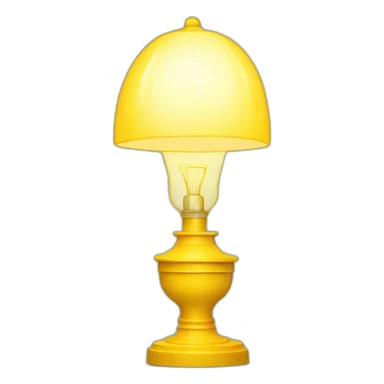 yellow lamp with brain shining sticker