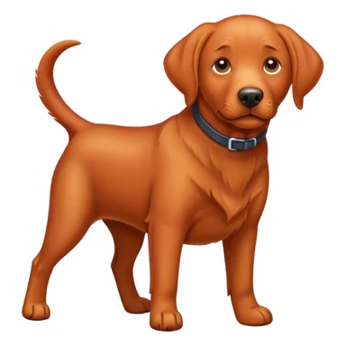 Red Labrador dog sticker