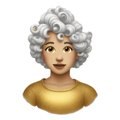 Person wearing t shirt filled with vintage detailed baroque sparkling swirls golden stars galaxies celestial sticker