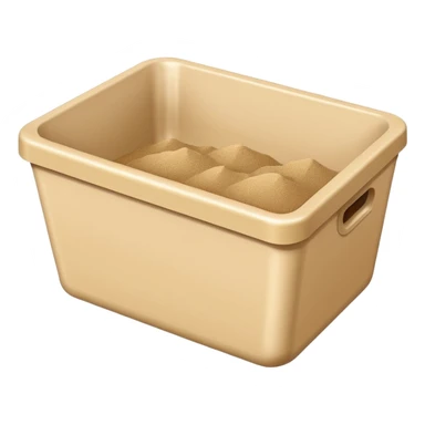 cat litter box with sand sticker