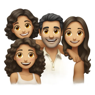 Throuple Spanish man 2 girls  sticker