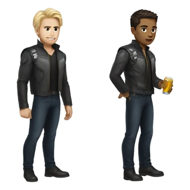 boys night out style dressed as the avengers  sticker