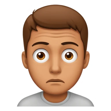 a worried man sticker