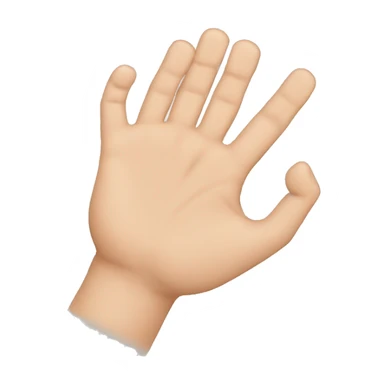 una mano con 3 dedos extendidos u¿y el dedo anular y pulgar flexionados sticker