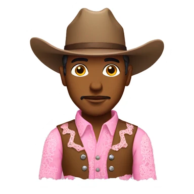 Cowboy with a pink lace sticker