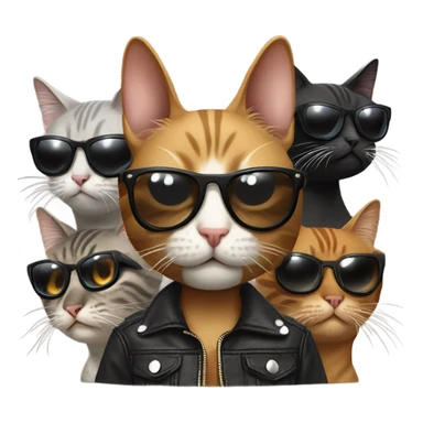 cat in a gang  sticker