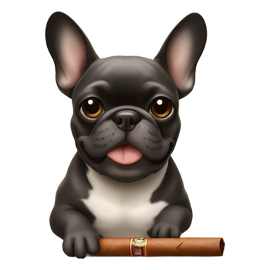 Frenchbulldog smoking a backwood sticker