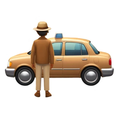 A person stands outside of a parked car on the side of a long, open road. They’re facing forward, gazing at a glowing sunset in the distance. The road stretches far ahead, symbolizing possibilities and new directions.  sticker
