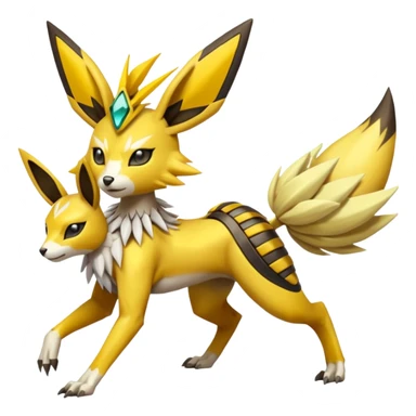 Meloetta-Renamon-Jolteon-Beedrill-Manectric-hybrid-fusion, full body sticker