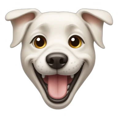 happy dog but like an emoji sticker